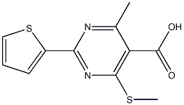 4-METHYL-6-(METHYLTHIO)-2-THIEN-2-YLPYRIMIDINE-5-CARBOXYLIC ACID Struktur