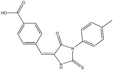 4-{[1-(4-METHYLPHENYL)-5-OXO-2-THIOXOIMIDAZOLIDIN-4-YLIDENE]METHYL}BENZOIC ACID Struktur