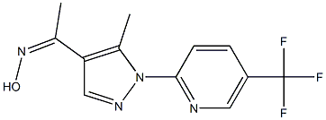 1-{5-METHYL-1-[5-(TRIFLUOROMETHYL)PYRIDIN-2-YL]-1H-PYRAZOL-4-YL}ETHANONE OXIME Struktur