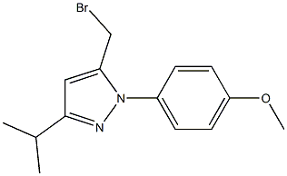 5-BROMOMETHYL-3-ISOPROPYL-N-(4-METHOXY PHENYL) PYRAZOLE Struktur