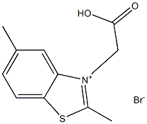 3-CARBOXYMETHYL-2,5-DIMETHYLBENZOTHIAZOLIUM BROMIDE Struktur