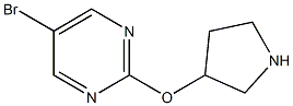 5-BROMO-2-(PYRROLIDIN-3-YLOXY)PYRIMIDINE, 95+% Struktur