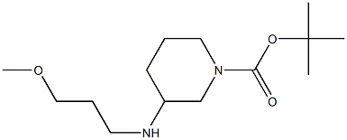 3-(3-METHOXYPROPYLAMINO)PIPERIDINE-1-CARBOXYLIC ACID TERT-BUTYL ESTER, 95+% Struktur