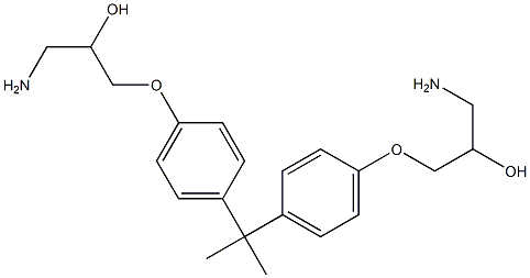 1-Amino-3-(4-{1-[4-(3-amino-2-hydroxy-propoxy)-phenyl]-1-methyl-ethyl}-phenoxy)-propan-2-ol Struktur