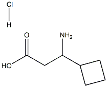 3-Amino-3-cyclobutyl-propionic acid HCl Struktur