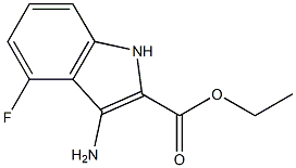 Ethyl 3-amino-4-fluoro-1H-indole-2-carboxylate Struktur