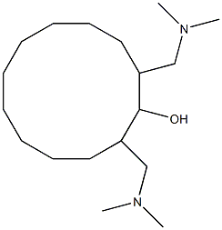 2,12-BIS(DIMETHYLAMINOMETHYL)CYCLODODECANOL Struktur