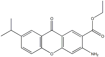 ETHYL 3-AMINO-7-ISOPROPYL-9-OXO-9H-XANTHENE-2-CARBOXYLATE Struktur