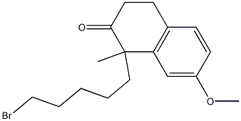 1-(5-BROMOPENTYL)-7-METHOXY-1-METHYL-2-TETRALONE Struktur