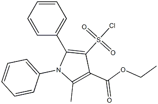 ETHYL 3-CHLOROSULFONYL-1,2-DIPHENYL-5-METHYLPYRROLE-4-CARBOXYLATE Struktur