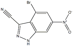 4-BROMO-6-NITRO-3-CYANOINDAZOLE Struktur