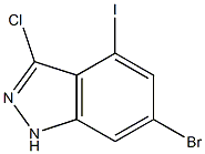 6-BROMO-4-IODO-3-CHLOROINDAZOLE Struktur