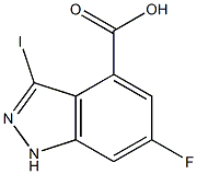 6-FLUORO-3-IODOINDAZOLE-4-CARBOXYLIC ACID Struktur