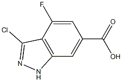 4-FLUORO-3-CHLOROINDAZOLE-6-CARBOXYLIC ACID Struktur