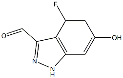 4-FLUORO-6-HYDROXYINDAZOLE-3-CARBOXYALDEHYDE Struktur