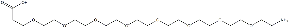 1-Amino-3,6,9,12,15,18,21,24-octaoxaheptacosan-27-oic acid Struktur