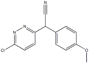 2-(6-chloropyridazin-3-yl)-2-(4-methoxyphenyl)acetonitrile Struktur