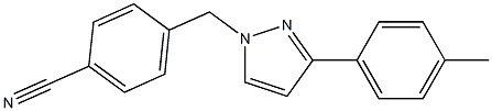 4-((3-p-tolyl-1H-pyrazol-1-yl)methyl)benzonitrile Struktur