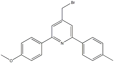 4-(bromomethyl)-2-(4-methoxyphenyl)-6-p-tolylpyridine Struktur