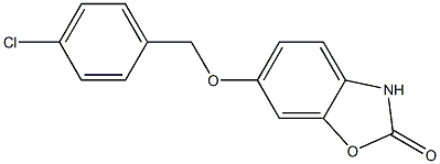 6-(4-chlorobenzyloxy)benzo[d]oxazol-2(3H)-one Struktur