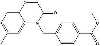 methyl 4-((2,3-dihydro-6-methyl-3-oxobenzo[b][1,4]oxazin-4-yl)methyl)benzoate Struktur