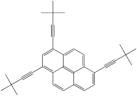 1,3,6-TRIS(3,3-DIMETHYLBUT-1-YNYL)PYRENE Struktur