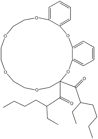 DI(2-ETHYLHEXANOYL)DIBENZO-18-CROWN-6 Struktur