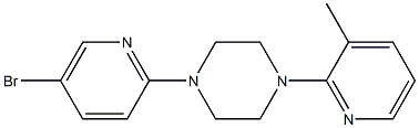 1-(5-BROMOPYRIDIN-2-YL)-4-(3-METHYLPYRIDIN-2-YL)PIPERAZINE Struktur