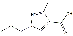 1-ISOBUTYL-3-METHYL-1H-PYRAZOLE-4-CARBOXYLIC ACID Struktur