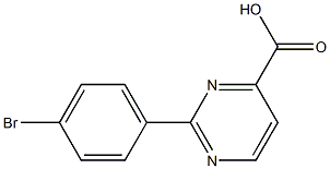 2-(4-BROMOPHENYL)PYRIMIDINE-4-CARBOXYLIC ACID Struktur