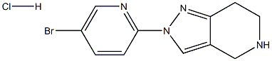 2-(5-BROMOPYRID-2-YL)-4,5,6,7-TETRAHYDRO-2H-PYRAZOLO[4,3-C]PYRIDINE HYDROCHLORIDE Struktur