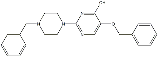 5-(BENZYLOXY)-2-(4-BENZYLPIPERAZIN-1-YL)PYRIMIDIN-4-OL Struktur