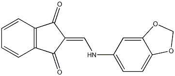 2-[(1,3-benzodioxol-5-ylamino)methylene]-1H-indene-1,3(2H)-dione Struktur