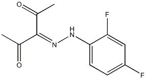 3-[2-(2,4-difluorophenyl)hydrazono]pentane-2,4-dione Struktur