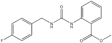 methyl 2-({[(4-fluorobenzyl)amino]carbonyl}amino)benzenecarboxylate Struktur