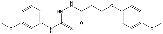 N1-(3-methoxyphenyl)-2-[3-(4-methoxyphenoxy)propanoyl]hydrazine-1-carbothioamide Struktur