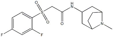 2-[(2,4-difluorophenyl)sulfonyl]-N-(8-methyl-8-azabicyclo[3.2.1]oct-3-yl)acetamide Struktur