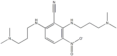 2,6-di{[3-(dimethylamino)propyl]amino}-3-nitrobenzonitrile Struktur