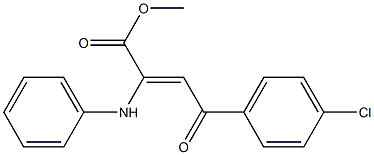 methyl 2-anilino-4-(4-chlorophenyl)-4-oxobut-2-enoate Struktur