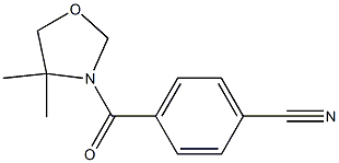 4-[(4,4-dimethyl-1,3-oxazolan-3-yl)carbonyl]benzenecarbonitrile Struktur