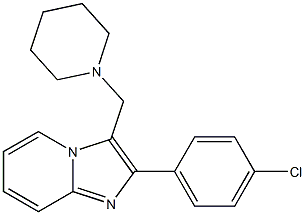 2-(4-chlorophenyl)-3-(piperidinomethyl)imidazo[1,2-a]pyridine Struktur