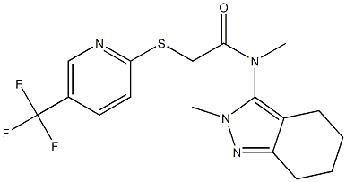 N1-methyl-N1-(2-methyl-4,5,6,7-tetrahydro-2H-indazol-3-yl)-2-{[5-(trifluoromethyl)-2-pyridyl]thio}acetamide Struktur