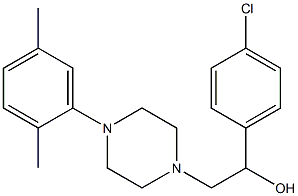 1-(4-chlorophenyl)-2-[4-(2,5-dimethylphenyl)piperazino]-1-ethanol Struktur