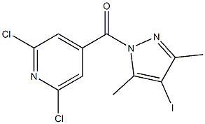 (2,6-dichloro-4-pyridyl)(4-iodo-3,5-dimethyl-1H-pyrazol-1-yl)methanone Struktur