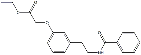 ethyl 2-{3-[2-(benzoylamino)ethyl]phenoxy}acetate Struktur