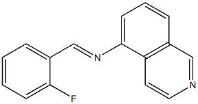 N-[(E)-(2-fluorophenyl)methylidene]-5-isoquinolinamine Struktur