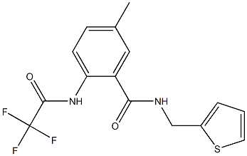 5-methyl-N-(2-thienylmethyl)-2-[(2,2,2-trifluoroacetyl)amino]benzenecarboxamide Struktur