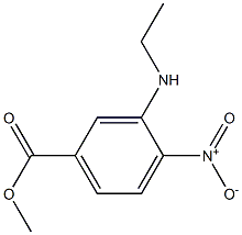 methyl 3-(ethylamino)-4-nitrobenzenecarboxylate Struktur