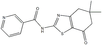 N-(5,5-dimethyl-7-oxo-4,5,6,7-tetrahydro-1,3-benzothiazol-2-yl)nicotinamide Struktur