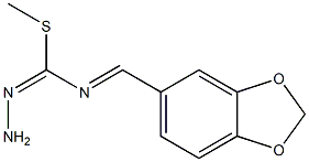 methyl N-(1,3-benzodioxol-5-ylmethylidene)aminomethanehydrazonothioate Struktur